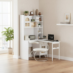Space-Saving Rotating Computer Desk with 90° Swivel Tabletop