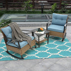 3-Piece Outdoor Rocking Chair Set